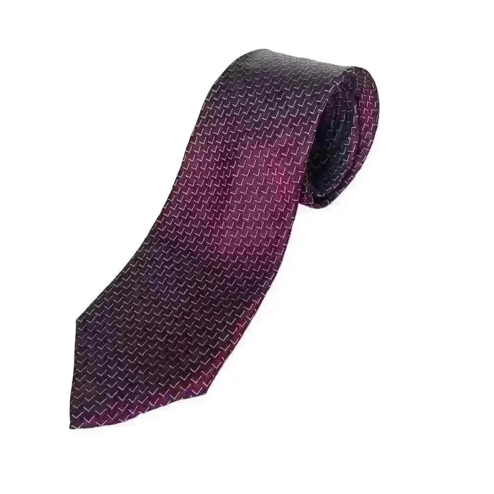 Vintage Lauren‎ Ralph Mens 100% Silk Neck Tie Red/Blue Geometric Careerwear